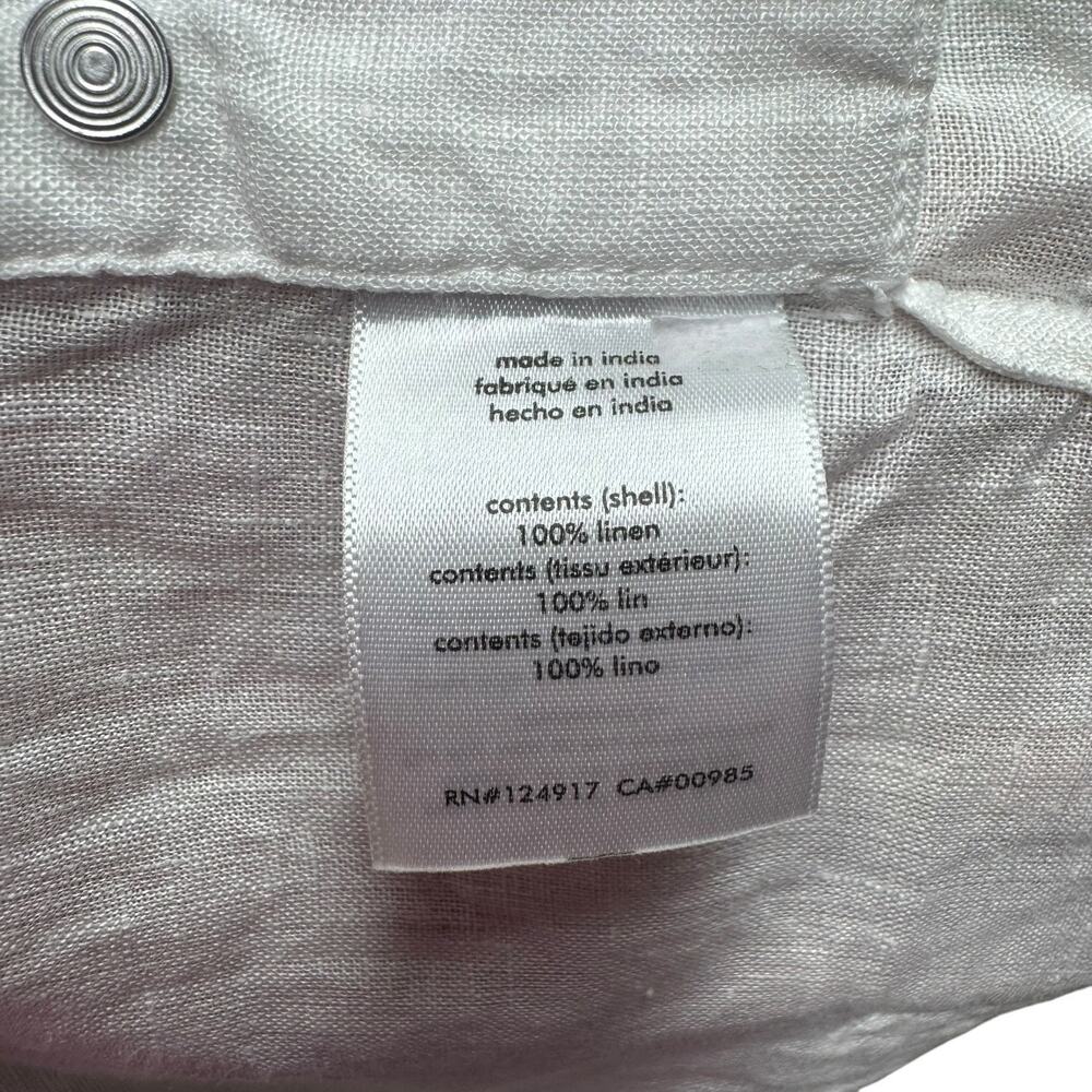 We Wore What Linen Overall Shorts Shortalls White Small - Picture 6 of 6